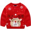 JiAmy Bambino Natale Maglione Felpa Maglia Inverno Maglione Manica Lunga Cervo Abiti Rosso 3-4 Anni