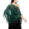 Ladiery Dreieck Spitze Stola Festlich für Abendkleider mit Quasten für Abend Party Mesh Hochzeit Schals, Viola, 180×70 cm / 71 x 28