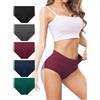 Benirap Slip Donna Vita Alta, Mutande Donna Cotone Morbido, 5 Confezioni di Culotte Donna Elasticizzati, Traspiranti Culotte Donna Vita Alta, Regali per Ragazze Donne Madri