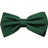 TigerTie ohne Markenname papillon di seta - verde smeraldo blu a pois