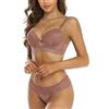 SHEKINI Completo Intimo Donna Hot Sexy Lingerie Set Reggiseno e Slip Perizoma 2 Pezzi Push up Reggiseno con Ferretto Abbigliamento da Notte Biancheria Intima,Rosa,4B
