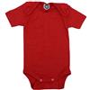 Cosilana - Body a maniche corte per neonati, in 70% lana da allevamenti biologici controllati, 30% seta, Colore: rosso, 62/68 cm