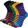 ZFSOCK Calze con Dita Uomo Cotone Calze Sportivi Calzini con 5 Dita Separate per Scarpe con le Dita e Infradito Taglia 45-48, 5 Paia,Colorato 2