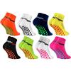 Rainbow Socks - Ragazza Ragazzo Neon Calze Sportive Antiscivolo - 8 paia - Multicolore - Taglia 30-35