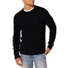 Amazon Essentials Maglione da Pescatore Girocollo a Coste a Manica Lunga in Cotone 100% Uomo, Nero, M