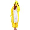 wotogold Pigiama di Anatra Gialla Animale Costumi Cosplay per Adulti Unisex Yellow