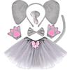 Costume Bambina da Giraffa, Costume da Elefante Orecchie, Tutu Bambina  Rosa, Vestito Mucca Bambina, Costumi Animali Bambini Gonna con Naso Coda