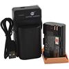 DSTE LP-E6 Li-Ion Batteria (2-Pacco) e Caricabatterie USB Compatibile per Canon EOS 5D Mark II III 5DS 5DS R 6D 7D 60D 60Da 70D 7D Mark II III