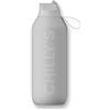 Generico Chilly Serie 2 FLIP Grey 500 ml Bottiglia in Acciaio Inox Senza BPA. Riutilizzabile.
