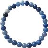 Treasure Bay Bracciale da donna fatto a mano con pietre preziose da 6 mm | Braccialetto con gemme di cristallo curativo con perline di stress e ansia - Bracciali estensibili (Sodalite blu)