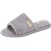 Dearfoams Summer Memory Foam Indoor House Slide Slipper, Pantofole Donna, Grigio Medio, X-Large