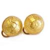 VENEZIA CLASSICA - Orecchini da Donna in Vetro di Murano Originale con foglia in oro 24kt, modello Cabochon, chiusura a Clip, Made In Italy certificato (oro)