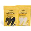 Mylee Perle di Cera Dura Professionali 500g, Depilazione senza strisce, Strisce depilatorie non necessarie, Carbone e Tè Verde + Cocco e Arnica
