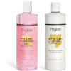 Mylee Pre & After Care Kit (2x500ml) Lozione per la Pelle Pre Depilazione Detergente e Rinfrescante + Lozione Post Depilatoria Idratante e Lenitiva, Arricchite con Aloe Vera