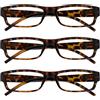 Opulize The Reading Glasses Company Marrone Tartaruga Leggero Comodo Lettori Valore 3 Pacco Stile Designer Uomo Donna Uvr3Pk032Br +3,50 - 88 Gr