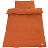 PINOLINO Muslin duvet cover set for cot beds, red, 2 parts