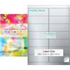 EVG Evergreen Goods™ A4 Etichette Pretagliate Multi Adesive - Impermeabili Opaco Argento | 2x7 (14 per Foglio): 140 Etichette in Totale, 10 Fogli | Stampabili con Stampante a Getto d'Inchiostro e Laser |