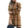 KeYIlowys Cappotto di Lana Stampato di Nuova Moda Autunno/Inverno con Collo Alto Donna