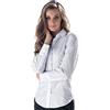 Isacco Camicia Bianca da Donna da Sala - Bar Ideale per Bariste e Cameriere - Marca Italiana SIGGI - Comodo Taschino sul Cuore e Colletto in Tessuto Rigido (XL)