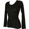 RAGNO Maglietta in Cashmere e Modal Nera (Art.DC18AB) (L, Nero)