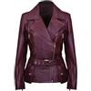Infinity Leather Giacche da Donna in Pelle Conker Marrone Lungo Femminile 12