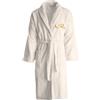 AmiAmarena Accappatoio spa personalizzato con iniziali ricamate. Accappatoio, vestaglia, kimono in spugna di cotone (XXL, Bianco panna)