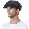 WITHMOONS Coppola Cappello Irish Gatsby Newsboy Hat Wool Felt Simple Gatsby Ivy cap SL3525 (Black)