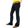 Fuzzdandy Nero Da Uomo Svasati A Zampa Velluto A Coste Indie Retrò Pantaloni - Nero, Nero, 36W x 34L