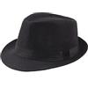 elwow Cappello da uomo estivo traspirante Panama Fedora Beach Sun Hat Cappello di paglia con design a crimpare, nero, M/L