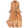 wkd-thvb Donne sciolto lungo cappotto di cachemire della cinghia di lana del cappotto del cappotto di capospalla più, Cammello, S