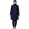 FOKULUNDA Costume da Bagno Burkini Musulmano Plus Size Costume da Bagno Modesto Completo Islamico Hijab Top Swim Pants Set (8XL, F7)