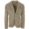 Evoga Giacca Blazer Uomo Sartoriale Casual Elegante in Velluto (XL, Beige)