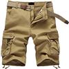 Modaworld Pantaloni Cargo Pantaloni Uomo Corti Estivi Bermuda con Tasche Laterali Shorts Cargo Causal Pantaloncini da Uomo Loose Pantaloncini Cargo da Uomo