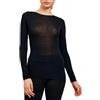 JADEA Maglia Modal e Cashmere Scollo Barca Donna Intimo Sottogiacca Morbido Leggero e Caldo (IT, Testo, L, Regular, Regular, Nero)