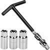 drado Chiave per Candele, Set di Chiavi per Candele di Accensione, Chiave Svitacandele per Candele con Impugnatura a T 16/18 /21 mm snodati