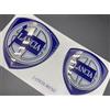 Generico Adesivo resinato compatibile per Lancia MUSA, coppia per cofano e baule. effetto 3D. Fregi colore Blu.Per modelli fino al 2007