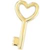 forme di Lucchetta Lucchetta - Ciondolo Chiave a forma di Cuore in Oro Giallo 14 carati, Charms e Ciondoli per Catenina (fino a 4mm) per Donna Ragazza