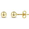 Amberta Allure Orecchini a Lobo con Sfera da Donna in Oro Giallo 9ct: 4 mm