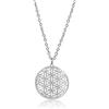Nuoli® - Collana da donna con fiore della vita (regolabile 45 + 5 cm), con ciondolo a forma di fiore della vita, per donne e ragazze