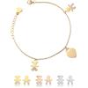inSCINTILLE Sweet Child Bracciale Donna Acciaio con Ciondoli Bebè, Cuore, Piedini, Bracciale Mamma e Figlio, Confezione Idea Regalo Inclusa, Braccialetto Gravidanza Acciaio Inox (Cuore Oro)