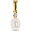 Miore Ciondolo Donna Perla di fiume Oro Giallo 14 Kt / 585
