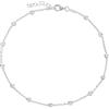 7K Cavigliera Argento Sterling 925, Cavigliere da Donna (1 mm, 22-25 cm), Modello 63