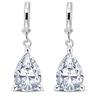 Crystalline Azuria Donna 18ct Placcato Oro Bianco Lacrima Nozze Orecchini Pendenti con Bianco Cristalli di Zirconi