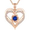 CDE Collana Donna Cuore Regalo Gioielli Donna Pendente Argento S925 Placcata Oro con Pietra di Nascita per Festa Della Mamma Compleanno San Valentino per Lei Mamma Fidanzata Moglie con 5A Cubic Zirconie