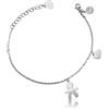 inSCINTILLE Sweet Child Bracciale Donna in Acciaio Inossidabile con Ciondolo Bebè, Bracciale Mamma Regalo Gravidanza (Bimbo Argento)