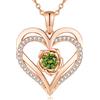 CDE Collana Donna Cuore Regalo Gioielli Donna Pendente Argento S925 Placcata Oro con Pietra di Nascita per Festa Della Mamma Compleanno San Valentino per Lei Mamma Fidanzata Moglie con 5A Cubic Zirconie