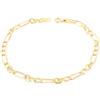 Monde Petit Braccialetto figaro - oro giallo 18k (750) - Scatola Regalo - Certificato di garanzia