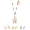 inSCINTILLE Collana Donna in Acciaio Inossidabile con Ciondolo Bebè e Cristalli Strass (Bimbo Oro Rosa)