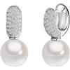 Rafaela Donata Orecchino pendente da Donna in Argento Sterling 925 con Zirconia Perle organiche