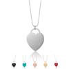 Inscintille Cuore rock Collana a palline in acciaio con cuore colorato Argento/1.5 cm